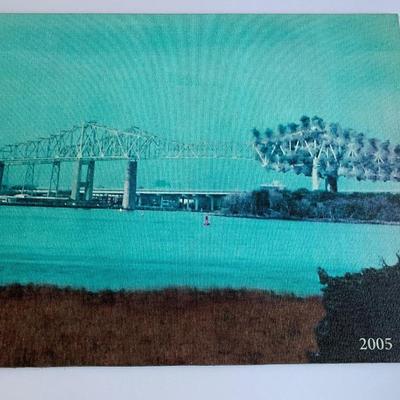 Old Cooper River Bridge Charleston, SC Blowing Up canvas on plastic mounted 11/15/2005 20"W 16"H