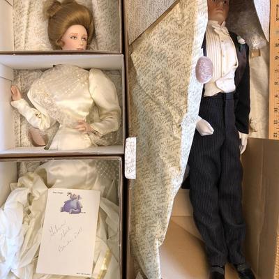 Franklin Heirloom Dolls: bride & groom