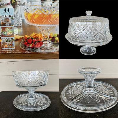 SHANNON  CRYSTAL 4 in 1   CAKE PLATE