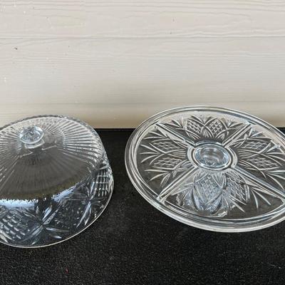 SHANNON  CRYSTAL 4 in 1   CAKE PLATE