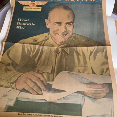 Old newspapers front page -Doolittle