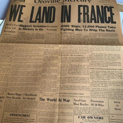 Old newspapers front page -Doolittle