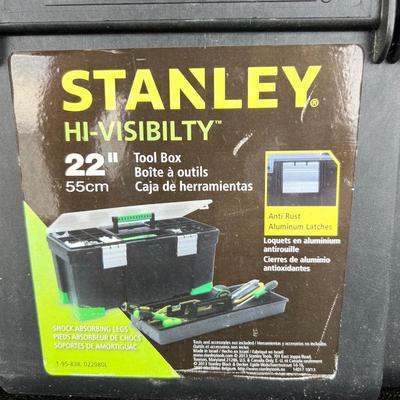 Miscellaneous Tools, 300 ft Measuring tape and STANLEY Toolbox,