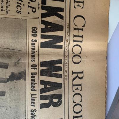 Newspaper Lot-Balkan War