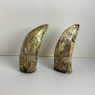 1699 Faux Scrimshaw As-Is