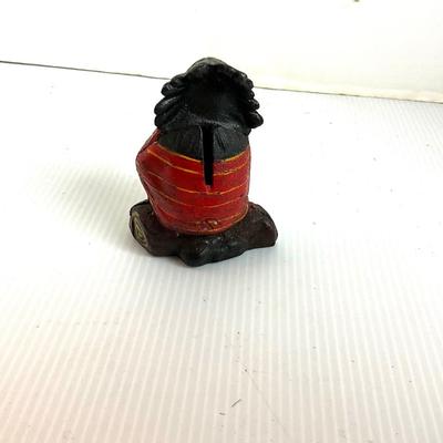 1700 Antique Cast Iron Indian Bank