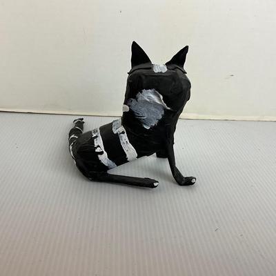 1703 Folk Art Paper-Mache Cat Figure by MAMA GIRL