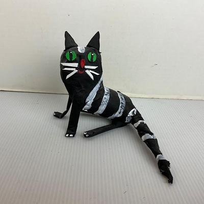 1703 Folk Art Paper-Mache Cat Figure by MAMA GIRL