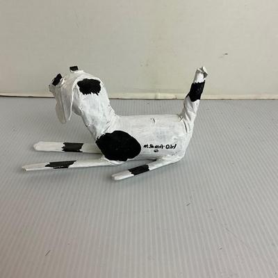 1704 Folk Art of Paper-Mache Dog Figure by MAMA GIRL