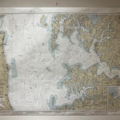 1709 Chesapeake Bay Choptank Herring Bay Map