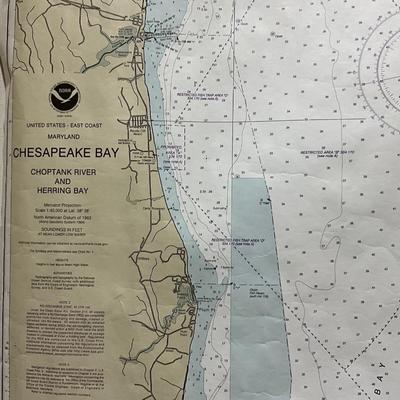 1709 Chesapeake Bay Choptank Herring Bay Map
