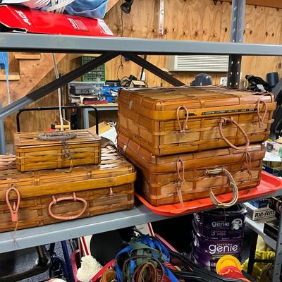 1730 Lot of 4 Bamboo Baskets