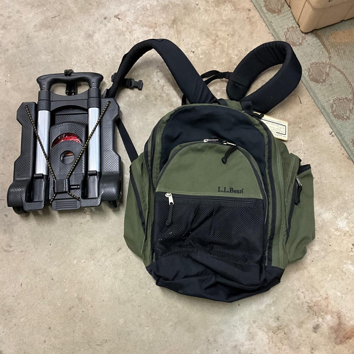 1736 L.L. Bean Backpack with Collapsible Rolling rack