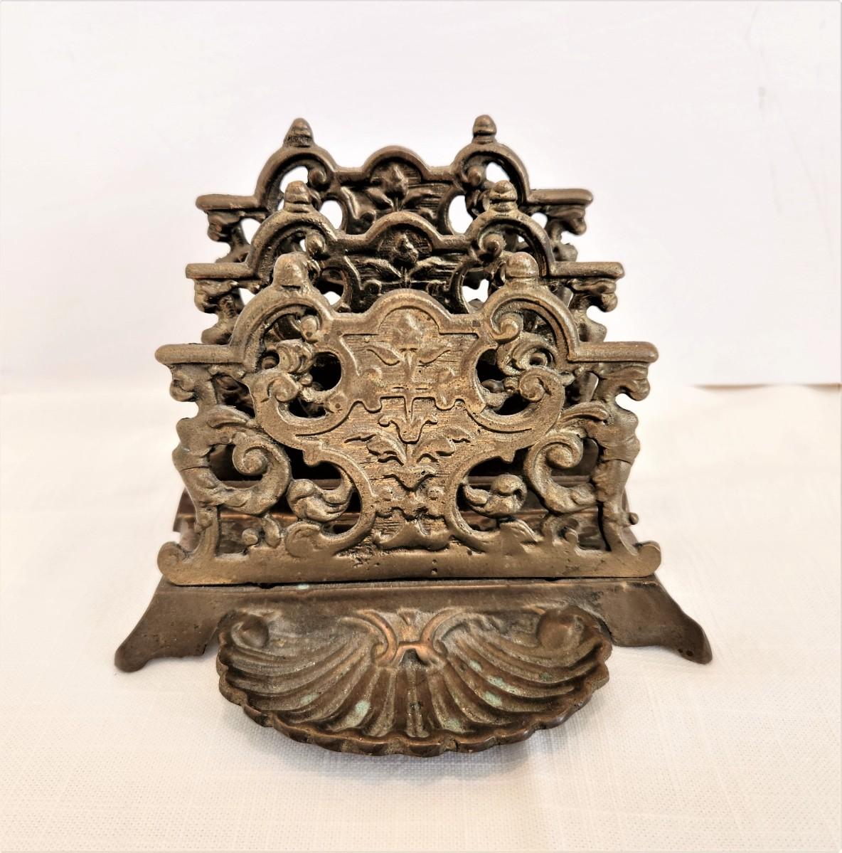 Lot #2 Heavy Brass Letter Holder | EstateSales.org