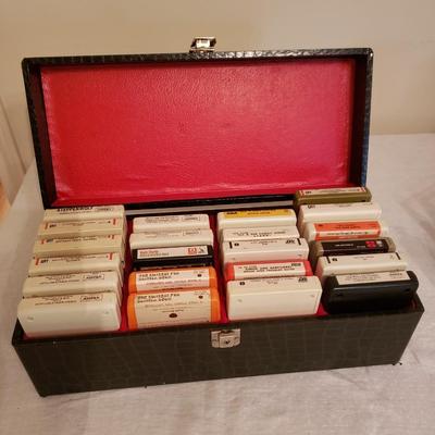 22 Classic Rock 8 Track Tapes with Case.