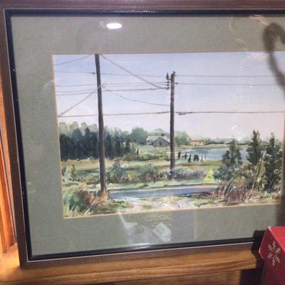 1754 Framed Landscape Watercolor Lot