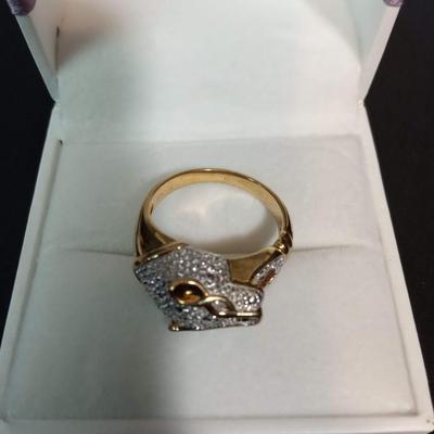 STUNNING STERLING SILVER PANTHER RING