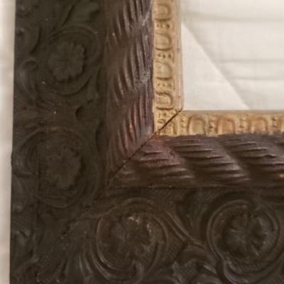 Antique black & gold wooden frame