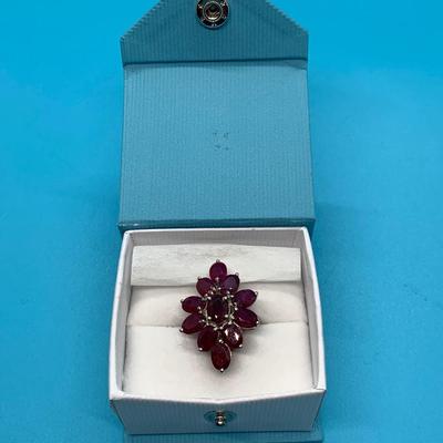 7.44 ct Ruby Cocktail Ring 6 3/4 size