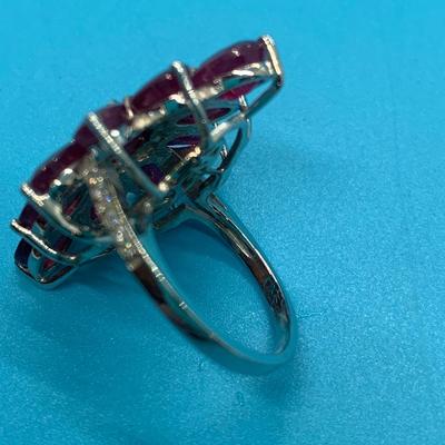 7.44 ct Ruby Cocktail Ring 6 3/4 size