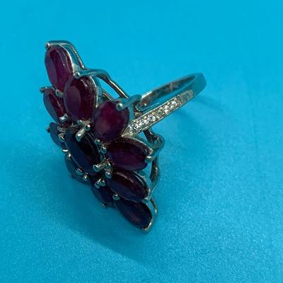 7.44 ct Ruby Cocktail Ring 6 3/4 size
