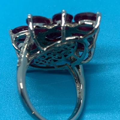 7.44 ct Ruby Cocktail Ring 6 3/4 size