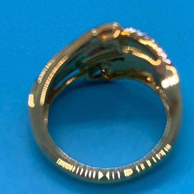 Two Tone 1/4 ct Diamond Dinner Ring 7 1/2 size