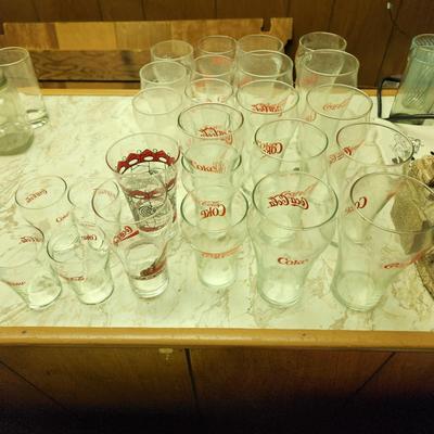 Large Vintage Lot  Coke Coca-Cola Glass collection 4