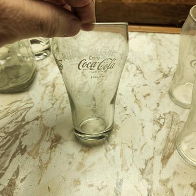 Large Vintage Lot  Coke Coca-Cola Glass collection 4