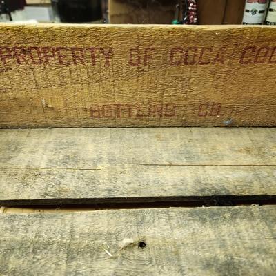 Vintage 1960 Yellow Coke Coca-cola Wood Crate Case
