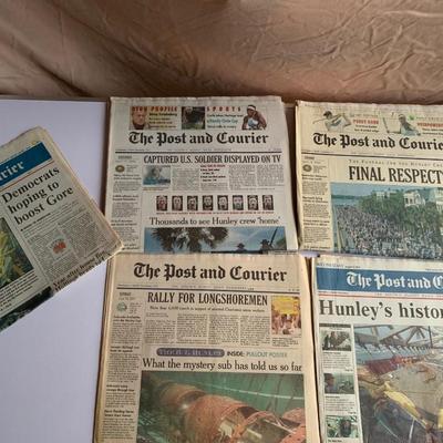 Newspapers - Huntley, Space Shuttle, New Cooper River Bridge