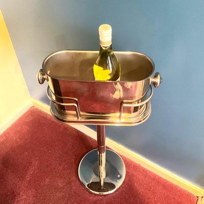 007 Deluxe Double Chrome Champagne Wine Cooler with Stand