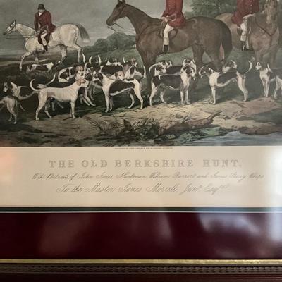 014 The Old Birkshire Hunt Hand Colored Engraving
