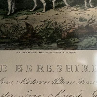 014 The Old Birkshire Hunt Hand Colored Engraving