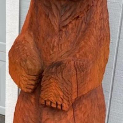 Large Carved Wooden Bear