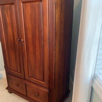 Virginia House Cherry wood armoire 65â€H 42â€W 22â€depth