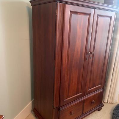 Virginia House Cherry wood armoire 65â€H 42â€W 22â€depth