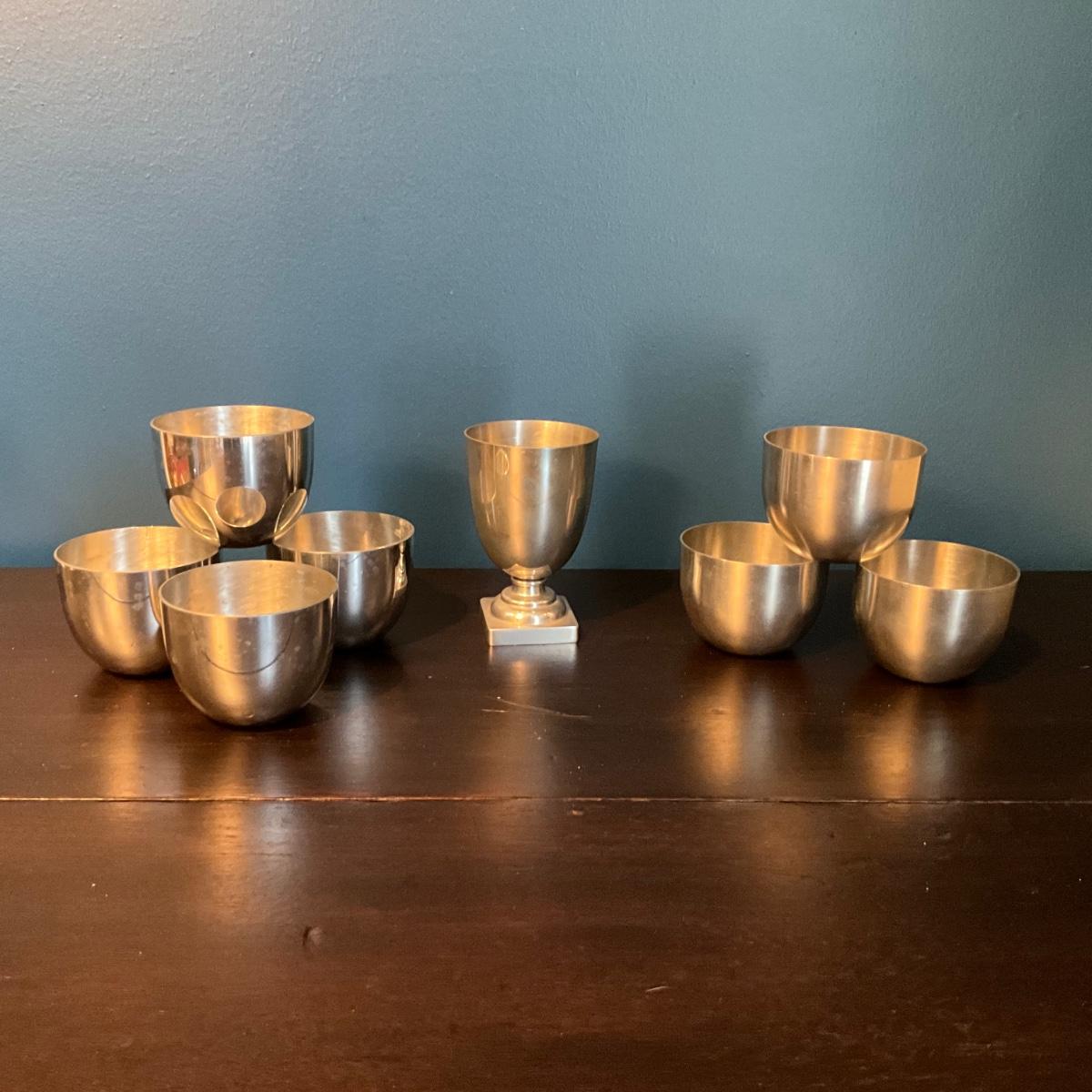 027 Kirk Pewter Jefferson Cup and Vase