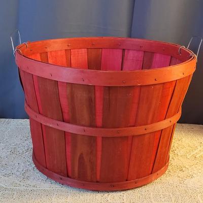 Lot 12: Large Red Fruit Basket