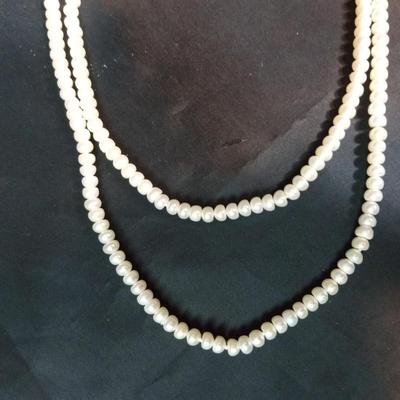 LONG GENUINE PEARL NECKLACE BY HANORA