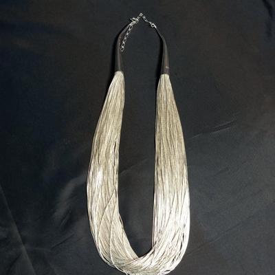 STUNNING MULTI STRAND STERLING SILVER NECKLACE
