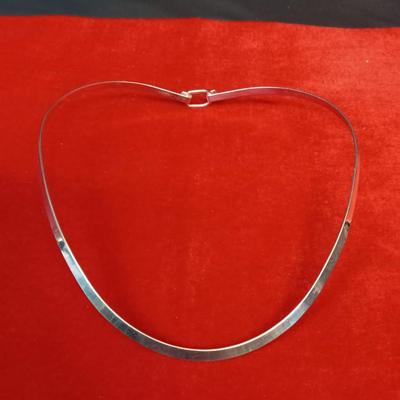 STERLING SILVER AND SILVER TONE NECK TORQUES/COLLARS