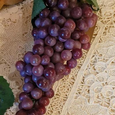 Lot 53: Vintage Faux Grapes and Loaf of Bread