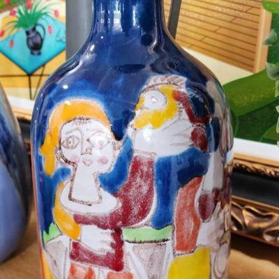 Hand-Painted Signed Italian vase by acclaimed artist Desimone