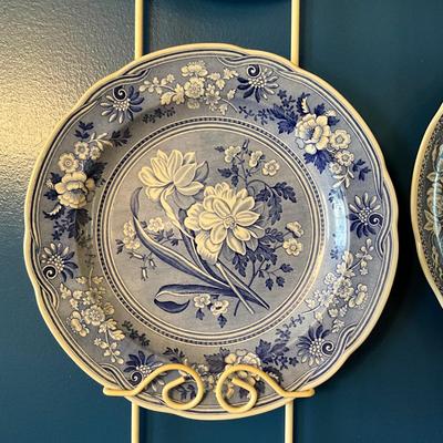 048 Set of 6 Spode Blue & White Blue Room Georgian Collection Plates