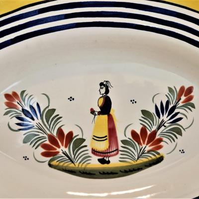 Lot #21  QUIMPER Pottery Platter - vintage