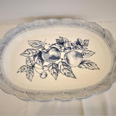 Lot #25  Blue/White Decorative Platter - Made Italy