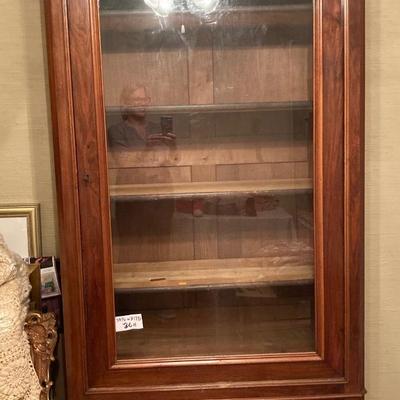 Antique French glass front cabinet