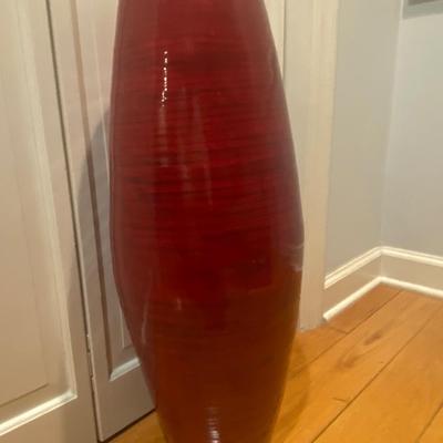 Red Kalb Wooden floor Vase lightweight 24
