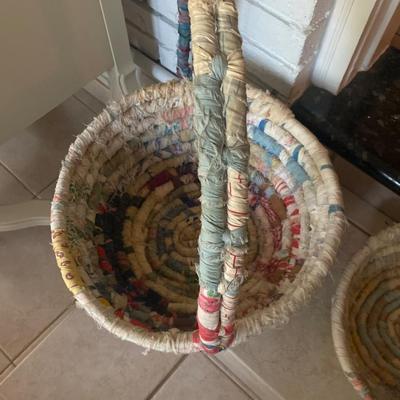 Vintage Cotton Baskets Larger Basket-18